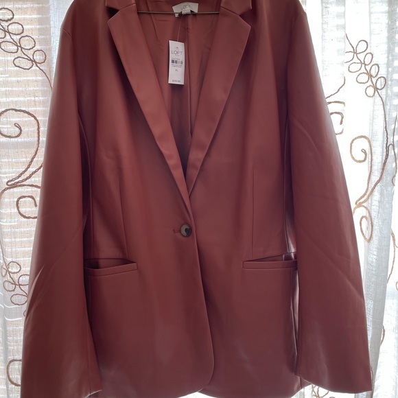 Loft faux leather blazer - Picture 8 of 11
